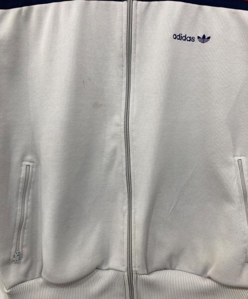 adidas（アディダス）adidas (アディダス) トラックジャケット グレー×ネイビー サイズ:Mの古着・服飾アイテム