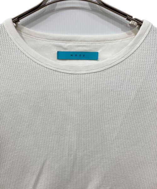 MUSE（ミューズ）MUSE (ミューズ) ワッフルメッシュ ロングスリーブカットソー ホワイト サイズ:1の古着・服飾アイテム