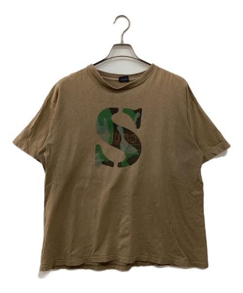 stussy（ステューシー）stussy (ステューシー) カモ Sロゴ Tシャツ ベージュ サイズ:XLの古着・服飾アイテム