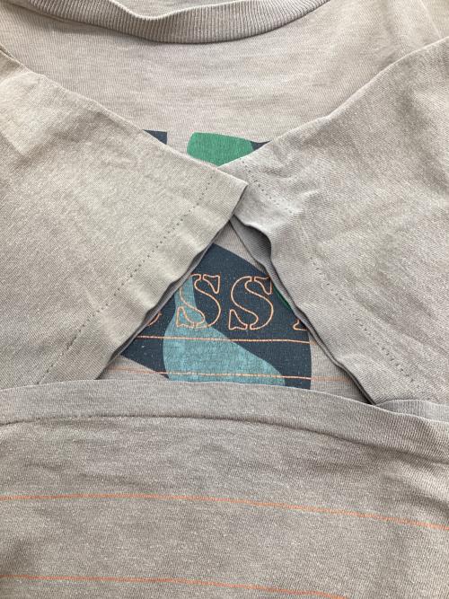stussy（ステューシー）stussy (ステューシー) カモ Sロゴ Tシャツ ベージュ サイズ:XLの古着・服飾アイテム