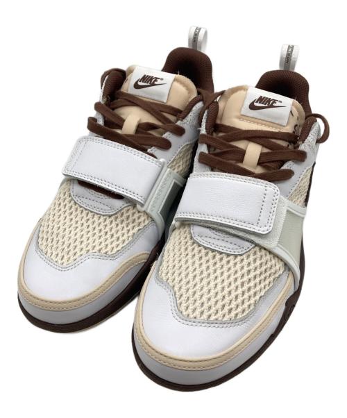 NIKE（ナイキ）NIKE (ナイキ) TRAVIS SCOTT (トラヴィススコット) ローカットスニーカー ブラウン×アイボリー サイズ:27.5の古着・服飾アイテム