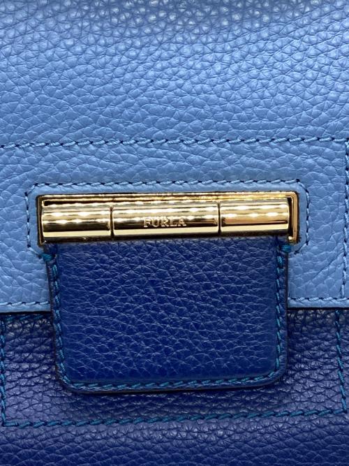 FURLA（フルラ）FURLA (フルラ) 2WAYハンドバッグ ブルーの古着・服飾アイテム