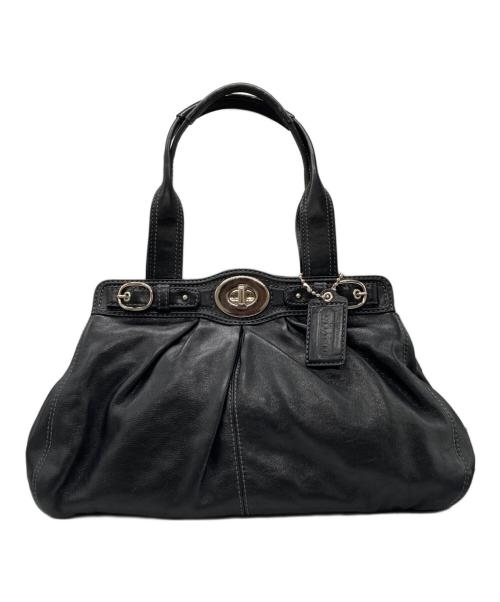 COACH（コーチ）COACH (コーチ) レザートートバッグ ブラックの古着・服飾アイテム