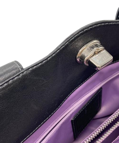 COACH（コーチ）COACH (コーチ) レザートートバッグ ブラックの古着・服飾アイテム