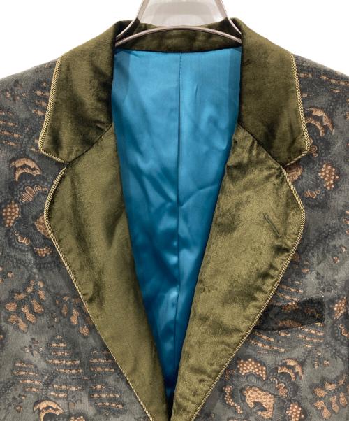glamb（グラム）glamb (グラム) ベルベティーンペイズリーテーラードジャケット グレー サイズ:Sの古着・服飾アイテム