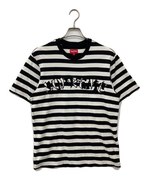 SUPREME（シュプリーム）SUPREME (シュプリーム) ボーダーTシャツ ブラック×ホワイト サイズ:Sの古着・服飾アイテム