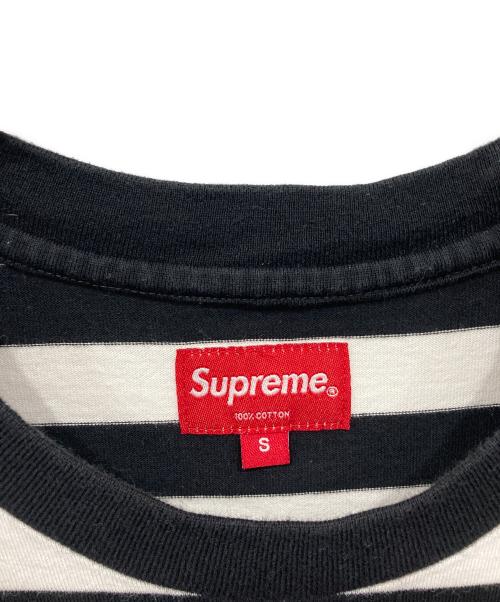 SUPREME（シュプリーム）SUPREME (シュプリーム) ボーダーTシャツ ブラック×ホワイト サイズ:Sの古着・服飾アイテム