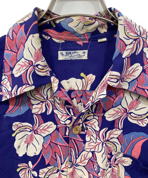 Sun Surf（サンサーフ）Sun Surf (サンサーフ) 半袖アロハシャツ ブルー サイズ:Sの古着・服飾アイテム