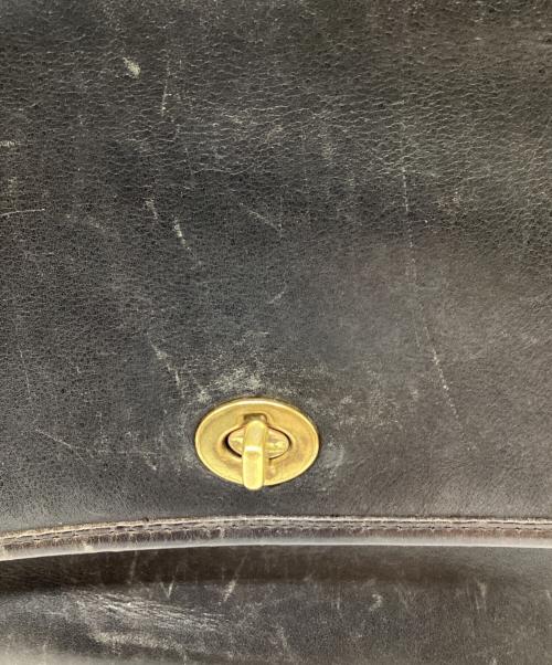 COACH（コーチ）COACH (コーチ) ターンロックレザーショルダーバッグ ブラウンの古着・服飾アイテム