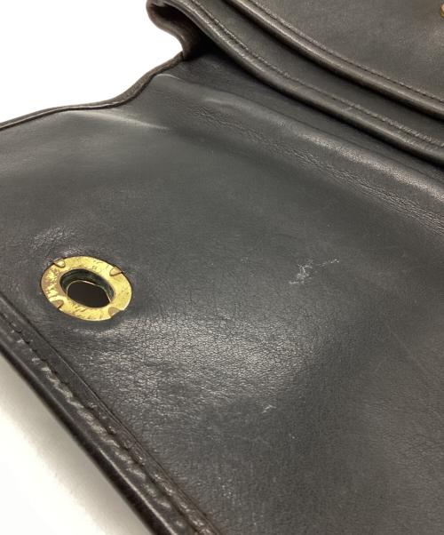 COACH（コーチ）COACH (コーチ) ターンロックレザーショルダーバッグ ブラウンの古着・服飾アイテム