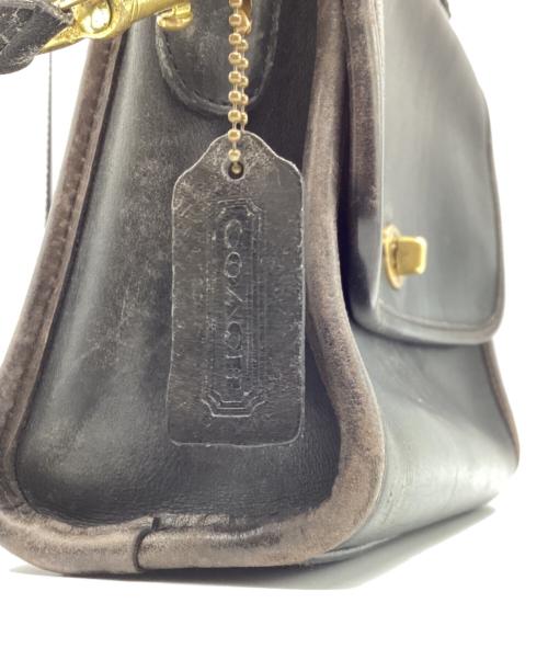 COACH（コーチ）COACH (コーチ) ターンロックレザーショルダーバッグ ブラウンの古着・服飾アイテム