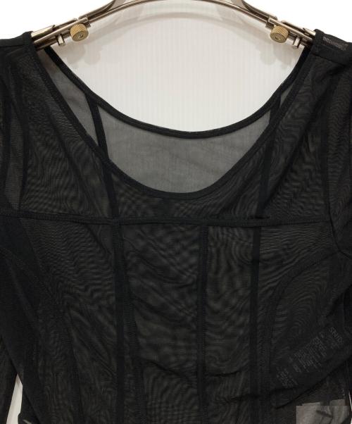 Snidel（スナイデル）Snidel (スナイデル) コルセットデザインカットトップス ブラック サイズ:Freeの古着・服飾アイテム