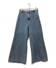 CALNAMUR（カルナムール）の古着「バックリボンデニムパンツ」｜インディゴ