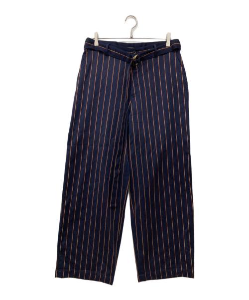 UNITED ARROWS & SONS（ユナイテッドアローズ アンド サンズ）UNITED ARROWS & SONS (ユナイテッドアローズ アンド サンズ) ストライプパンツ ネイビー サイズ:Lの古着・服飾アイテム