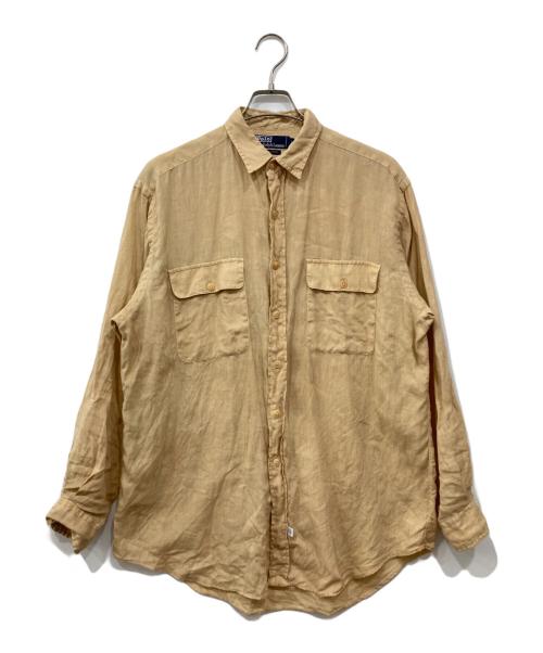 POLO RALPH LAUREN（ポロ・ラルフローレン）POLO RALPH LAUREN (ポロ・ラルフローレン) リネンシャツ ベージュ サイズ:Mの古着・服飾アイテム