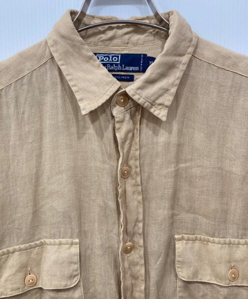 POLO RALPH LAUREN（ポロ・ラルフローレン）POLO RALPH LAUREN (ポロ・ラルフローレン) リネンシャツ ベージュ サイズ:Mの古着・服飾アイテム