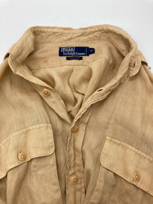 POLO RALPH LAUREN（ポロ・ラルフローレン）POLO RALPH LAUREN (ポロ・ラルフローレン) リネンシャツ ベージュ サイズ:Mの古着・服飾アイテム