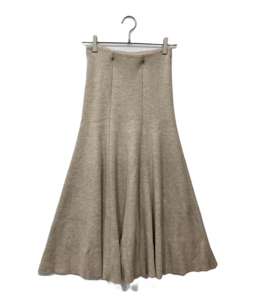 MUSE de Deuxieme Classe（ミューズ ドゥーズィエム クラス）MUSE de Deuxieme Classe (ミューズ ドゥーズィエム クラス) BOND RIB FLARE スカート ベージュ サイズ:Freeの古着・服飾アイテム