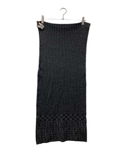 FENDI（フェンディ）FENDI (フェンディ) ウールマフラー グレーの古着・服飾アイテム
