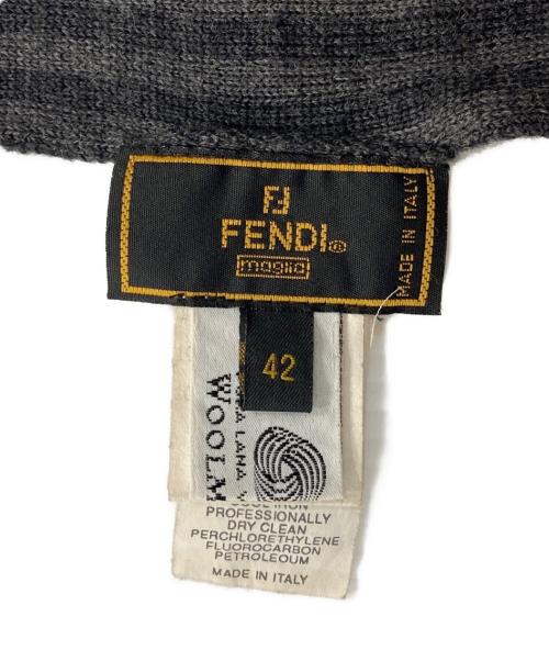 FENDI（フェンディ）FENDI (フェンディ) ウールマフラー グレーの古着・服飾アイテム