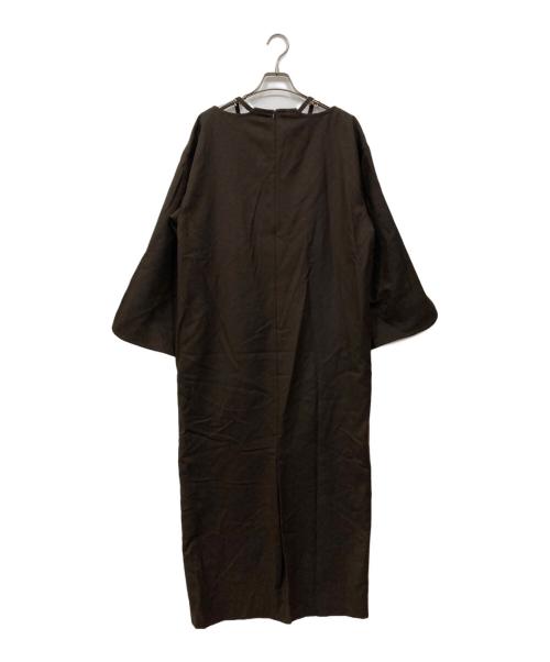 Noble（ノーブル）Noble (ノーブル) ウールフラノカフタンドレス ブラウン サイズ:Freeの古着・服飾アイテム