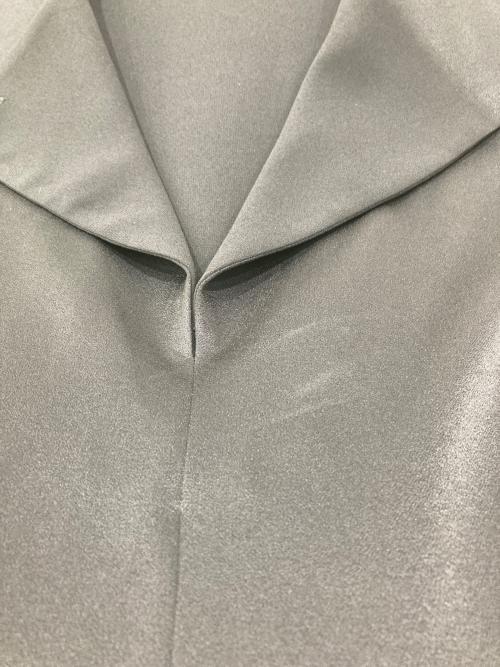 DES PRES（デ プレ）DES PRES (デ プレ) サテンジョーゼット オープンカラーブラウス ネイビー サイズ:Freeの古着・服飾アイテム