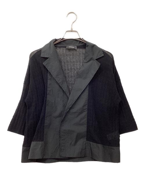 CIVIDINI（チヴィディーニ）CIVIDINI (チヴィディーニ) ドッキングボタンレスシャツ ブラック サイズ:44の古着・服飾アイテム