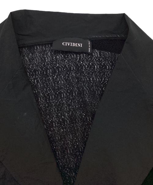 CIVIDINI（チヴィディーニ）CIVIDINI (チヴィディーニ) ドッキングボタンレスシャツ ブラック サイズ:44の古着・服飾アイテム