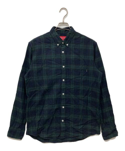 SUPREME（シュプリーム）Supreme (シュプリーム) フランネルシャツ ネイビー×グリーン サイズ:Mの古着・服飾アイテム