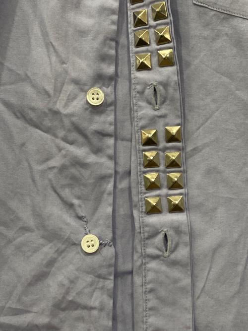 COMME des GARCONS HOMME PLUS（コムデギャルソンオムプリュス）COMME des GARCONS HOMME PLUS (コムデギャルソンオムプリュス) スタッズデザインシャツ ブルー サイズ:SSの古着・服飾アイテム