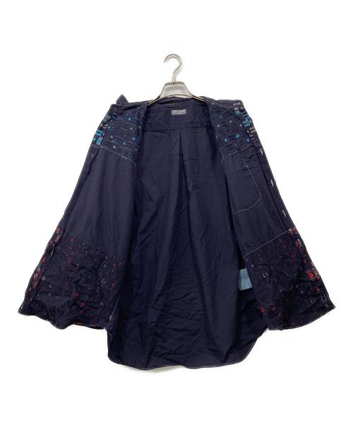 COMME des GARCONS HOMME（コムデギャルソン オム）COMME des GARCONS HOMME (コムデギャルソン オム) 刺繍切り替えシャツ ネイビー サイズ:表記なしの古着・服飾アイテム