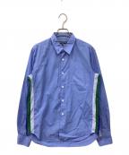 COMME des GARCONS HOMMEコムデギャルソン オム）の古着「サイド切り替えシャツ」｜ブルー