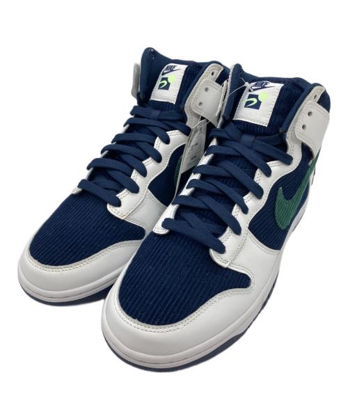 NIKE（ナイキ）NIKE (ナイキ) ハイカットスニーカー ホワイト×ネイビー サイズ:27.5㎝ 未使用品の古着・服飾アイテム