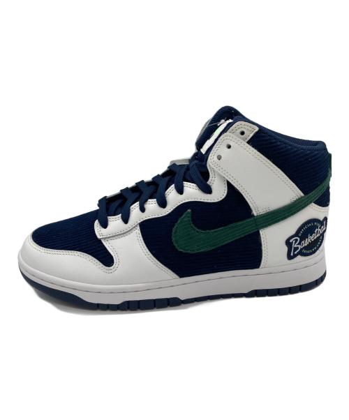 NIKE（ナイキ）NIKE (ナイキ) ハイカットスニーカー ホワイト×ネイビー サイズ:27.5㎝ 未使用品の古着・服飾アイテム