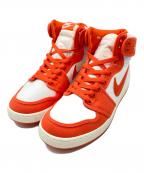 NIKEナイキ）の古着「ハイカットスニーカー」｜ホワイト×オレンジ