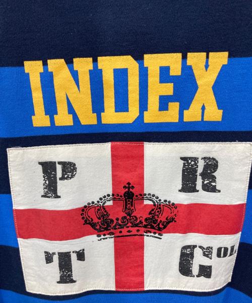 INDEX PROTOCOL（プロトコル インデックス）INDEX PROTOCOL (プロトコル インデックス) ポロフーディー ブルー サイズ:1の古着・服飾アイテム