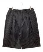 Shinzoシンゾウ）の古着「ストライプハーフパンツ」｜ブラック