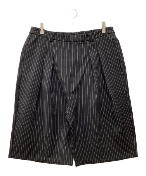 Shinzo（シンゾウ）Shinzo (シンゾウ) ストライプハーフパンツ ブラック サイズ:34の古着・服飾アイテム