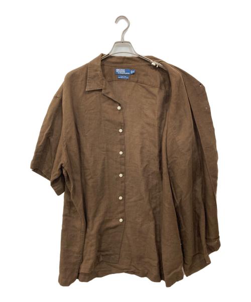 POLO RALPH LAUREN（ポロ・ラルフローレン）POLO RALPH LAUREN (ポロ・ラルフローレン) オープンカラーシャツ ブラウン サイズ:XXLの古着・服飾アイテム