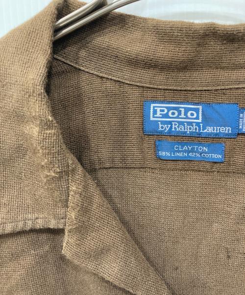 POLO RALPH LAUREN（ポロ・ラルフローレン）POLO RALPH LAUREN (ポロ・ラルフローレン) オープンカラーシャツ ブラウン サイズ:XXLの古着・服飾アイテム