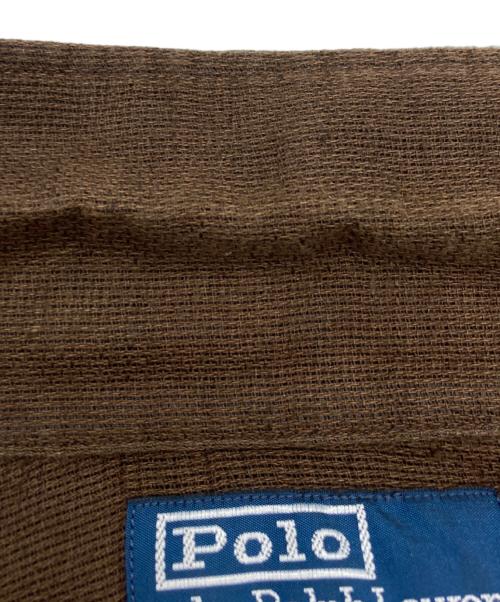 POLO RALPH LAUREN（ポロ・ラルフローレン）POLO RALPH LAUREN (ポロ・ラルフローレン) オープンカラーシャツ ブラウン サイズ:XXLの古着・服飾アイテム