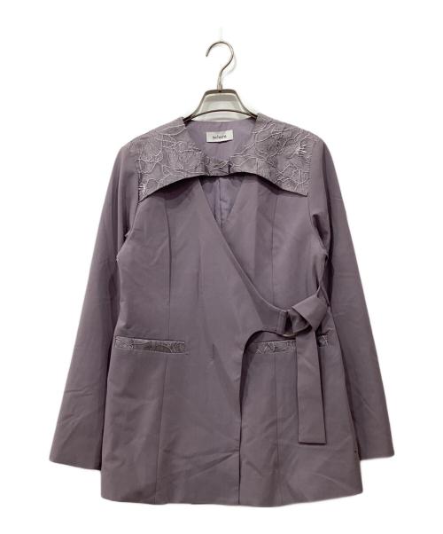 sahara（サハラ）sahara (サハラ) レース切替ジャケットセットアップ パープル サイズ:Freeの古着・服飾アイテム