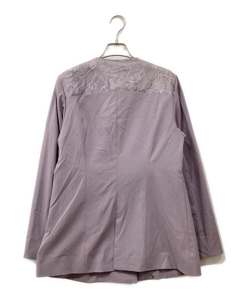sahara（サハラ）sahara (サハラ) レース切替ジャケットセットアップ パープル サイズ:Freeの古着・服飾アイテム