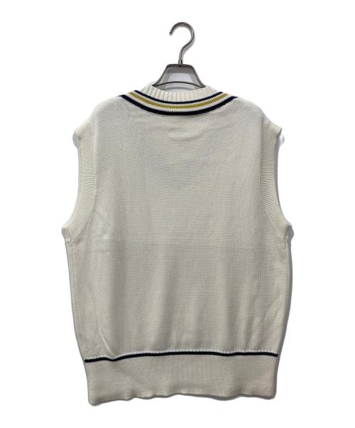 LACOSTE（ラコステ）LACOSTE (ラコステ) コットンポリニットチルデンベスト ホワイト サイズ:36の古着・服飾アイテム