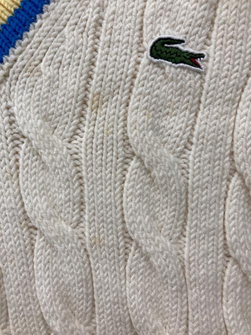 LACOSTE（ラコステ）LACOSTE (ラコステ) Vネックテニスベスト ホワイト サイズ:3の古着・服飾アイテム
