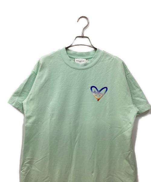 maison kitsune（メゾンキツネ）maison kitsune (メゾンキツネ) ADER error (アーダーエラー) ロゴ刺繍半袖ワンピース グリーン サイズ:XSの古着・服飾アイテム