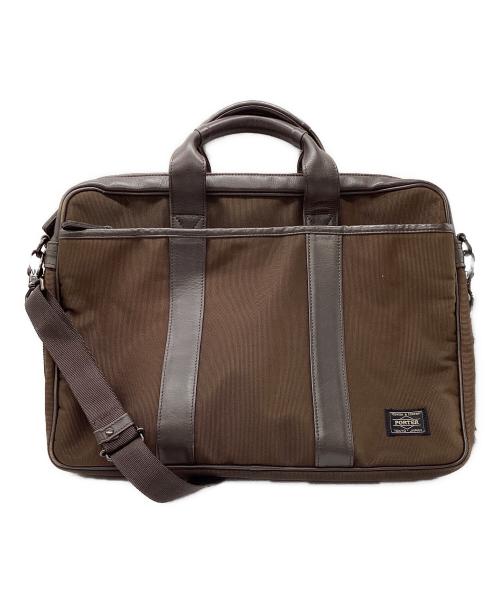 PORTER（ポーター）PORTER (ポーター) TAG  2WAY BRIEFCASE ブラウンの古着・服飾アイテム