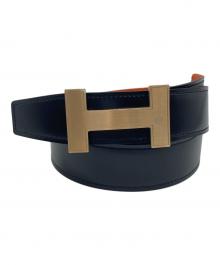 HERMES（エルメス）の古着「レザーベルト」｜ブラック