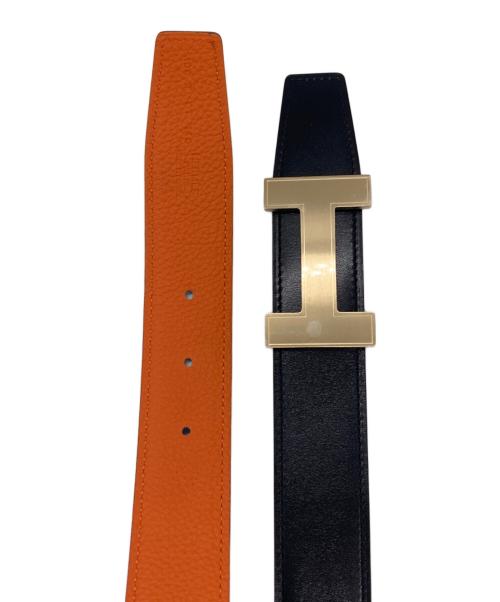 HERMES（エルメス）HERMES (エルメス) レザーベルト ブラック サイズ:100cmの古着・服飾アイテム