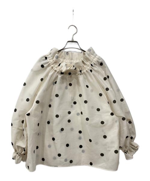 Audie a Muses（オーディア ミューズ）audie a muses (オーディア ミューズ) ドットブラウス アイボリー サイズ:Freeの古着・服飾アイテム